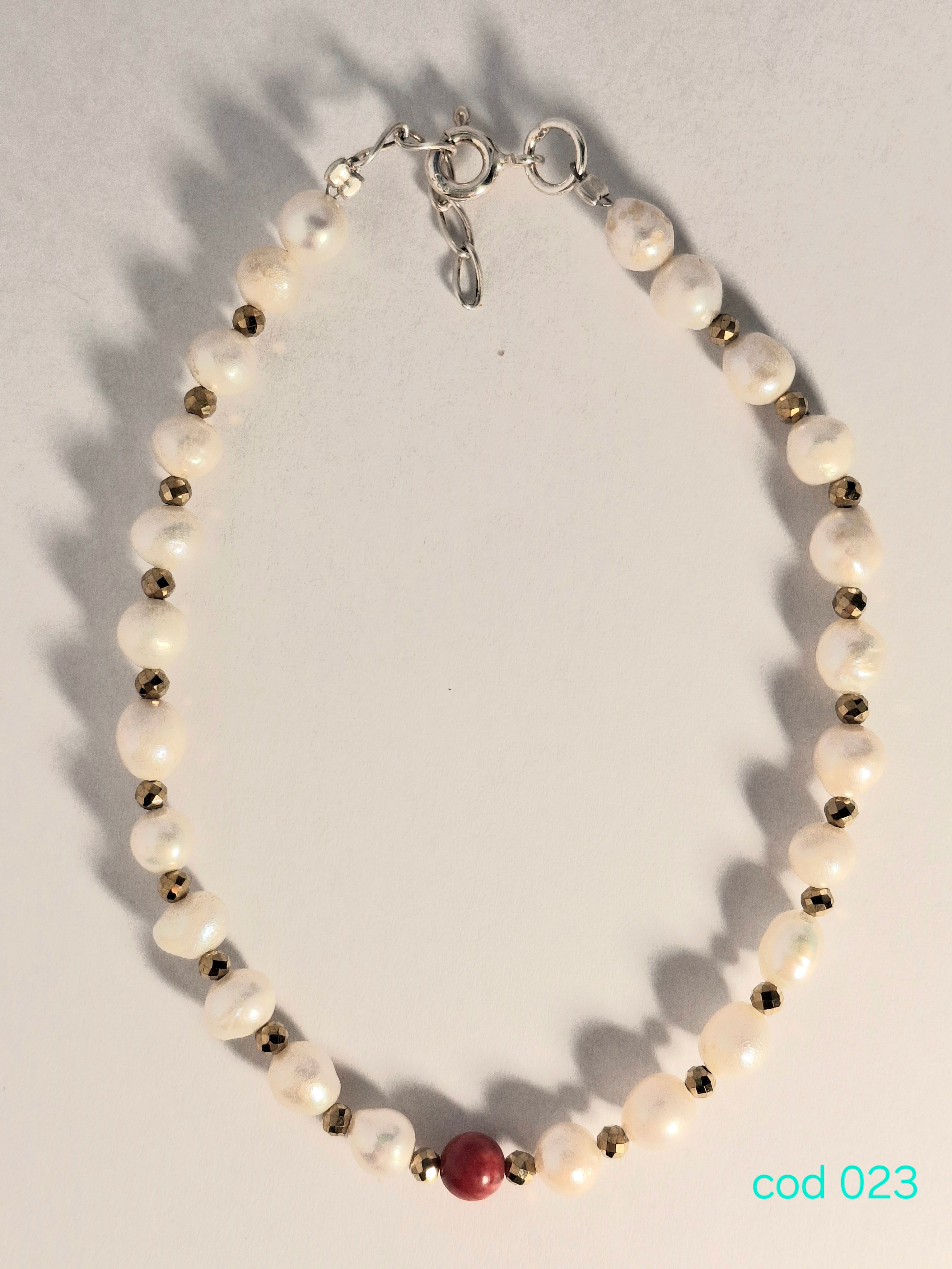 Bratara din Perle de cultura si Pietre Semipretioase in argint 925 (Cod 023)