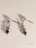 Cercei handmade din pietre semipretioase (Ametist) in argint 925 (Cod 040)